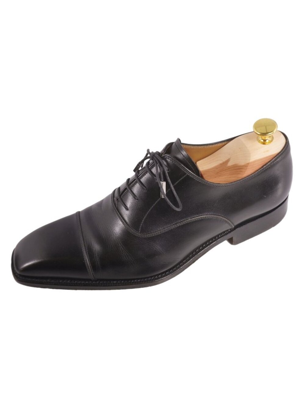 Louis Vuitton Leather Shoes Business Oxfords Black 7.5